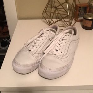 Vans Old Skool All White Leather